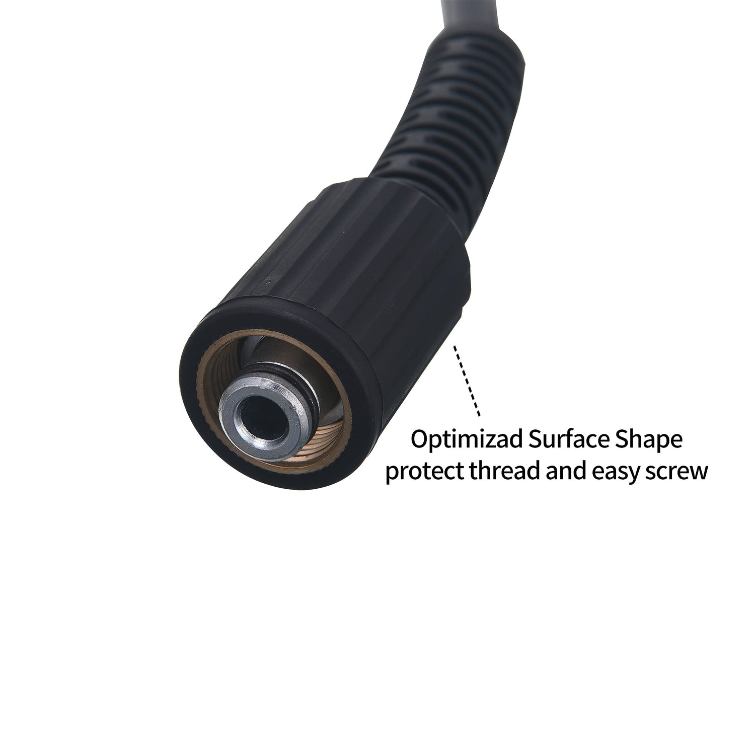 Tool Daily High Pressure Washer Hose, 25 FT X 1/4 Inch, 3600 PSI, M22 14mm, Replacement Power Washer Hose for Most Brands Tool Daily