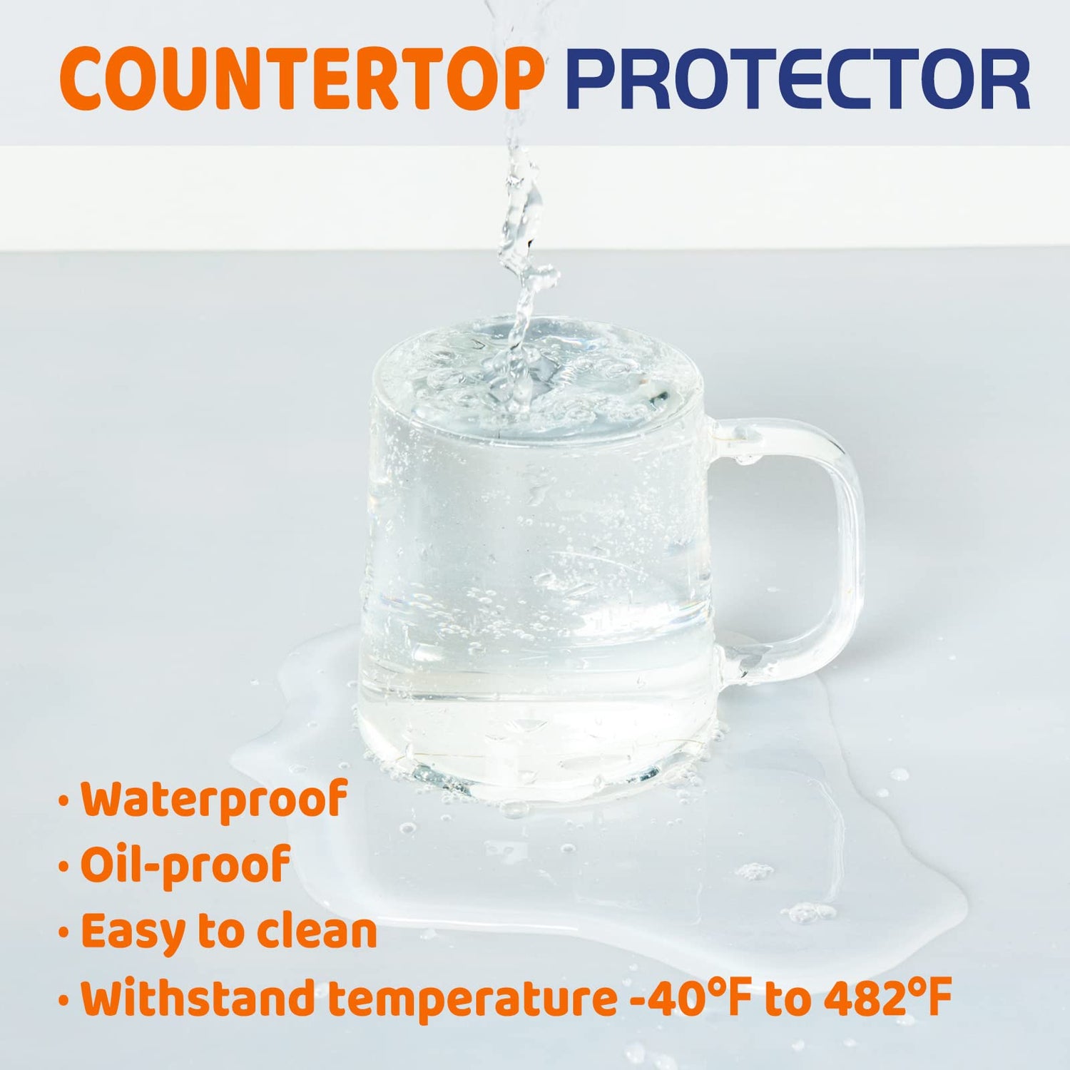 Warome Silicone Mat,47"x 23.6" Silicone Mats for Kitchen Counter, Waterproof Heat Resistant Mat, Extra Large Countertop Protector, Nonstick Baking Warome