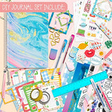 Gifts for Girls Age of 8 9 10 11 12 13 Years Old and Up, DIY Journal Set, Personalized Diary Stuff for Tweens Teens, Decorate Your Planner/Organizer, ABERLLS