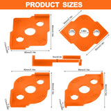 Xuhal 4 Pcs Radius Jig Router Templates 8 Radius Angle Corner Radius Routing Templates Routing Rounded Corners Router Bit Templates Hardness ABS CNC Xuhal