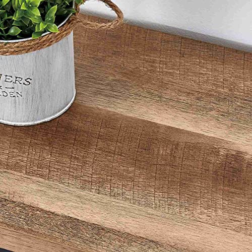 FATORRI Rustic Oak 6-Cube Storage Organizer – Industrial Horizontal Bookshelf with Durable Metal Frame FATORRI