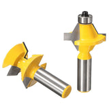 Yakamoz 2Pcs Matched 1/2" Shank Tongue and Groove Router Bit Set 120 Degree Woodworking Groove Chisel Cutter Tool YAKAMOZ
