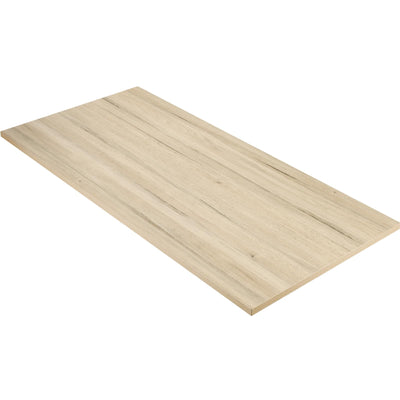 Kaboon Universal Tabletop 55"x20", Solid One-Piece Melamine Table Top, Double Desk L-Desk DIY, Home and Office, Oak
