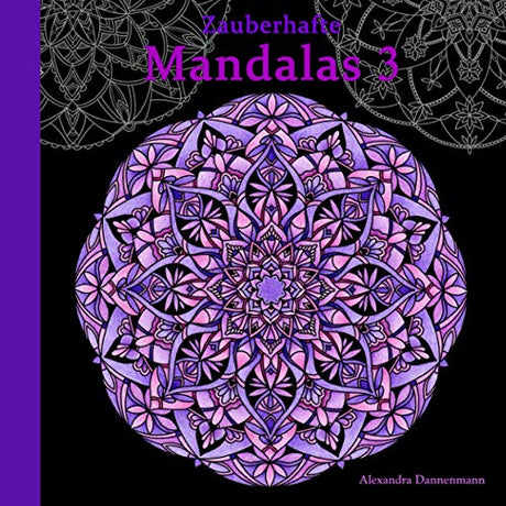 Zauberhafte Mandalas 3: Ausmalen und Entspannen, ein Malbuch für Erwachsene mit schwarzem Hintergrund (Stressabbau) (Zauberhafte Mandalas mit WoodArtSupply