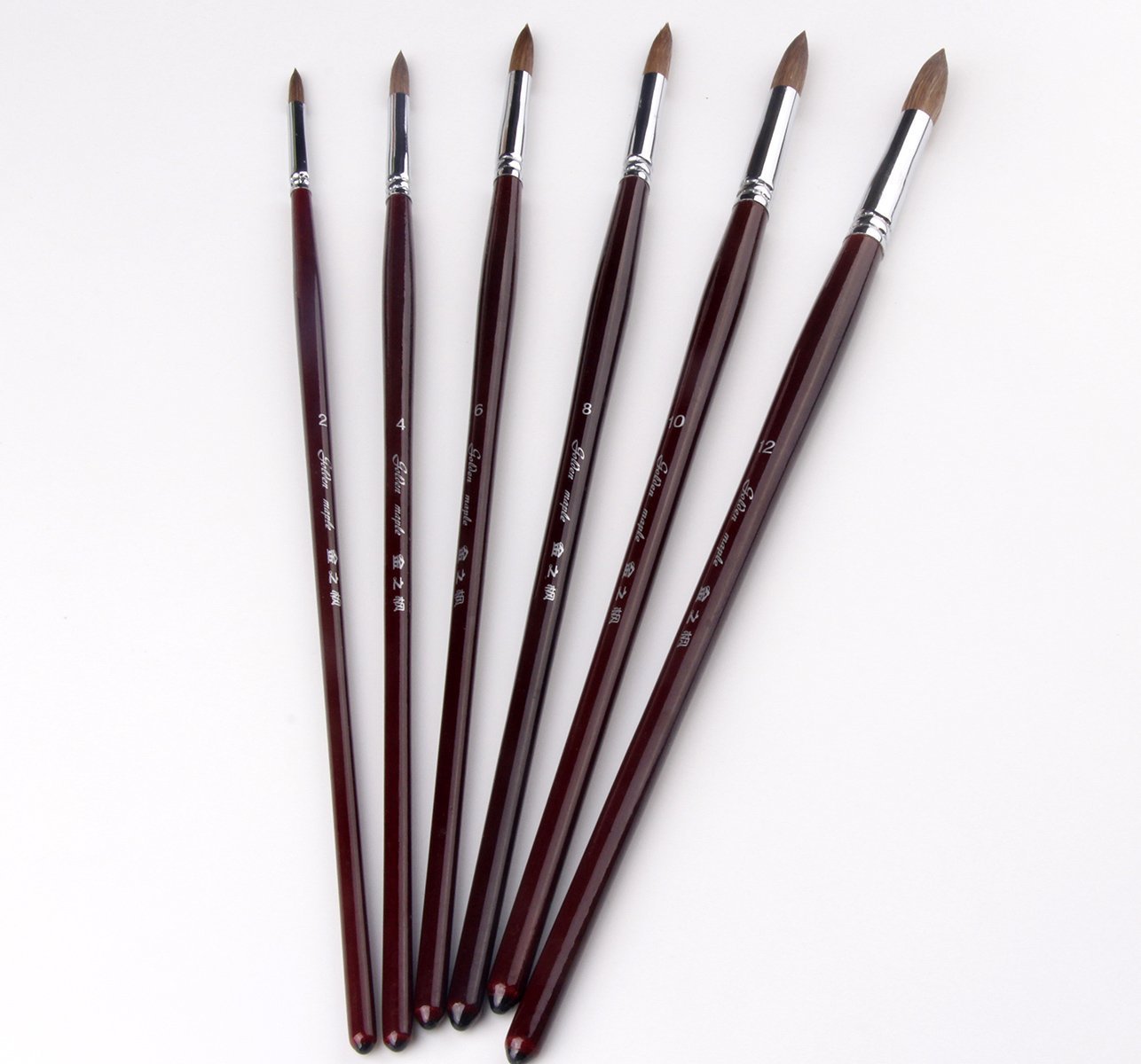 Artist Paint Brushes-Superior Sable Watercolour Brushes Round Point Tip Paint Brush Set for Watercolor Acrylic Painting Supplies - WoodArtSupply