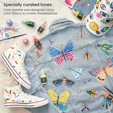 ARTEZA 3D Fabric Paint, Permanent Paint in 1 fl oz Fine-Tip Bottles, Art Supplies for Decorating T-Shirts, Ceramics, Textiles, and Glass Metallic, 1 ARTEZA