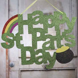 Factory Direct Craft Green Glittery Happy St Pat's Day Sign for Decorating, Parties, and Crafting 18-1/4"W x 14-1/2"H Factory Direct Craft