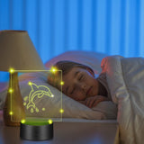 Riakrum 12 Pieces LED Light Base with Clear Acrylic Sheet 3D Night LED Lamp Display Base 16 Colors and 4 Modes Remote Control USB Cable for DIY Craft Riakrum