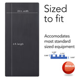 Resilia - Utility Runner- 24 inch Wide Black Plastic- Embossed Wide Rib Pattern - Tool Box Liner, Garage Drawer & Shelf Organization, Workbench RESILIA