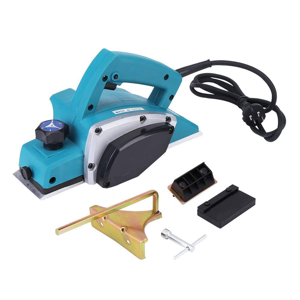 Electric Hand Planer Kit, 110V 800W Powerful Portable Electric Wood Planer Hand Held Woodworking Power Tool for Carpenter Woodworking Home DIY Estink