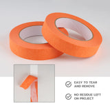 Lichamp 2 Pack Orange Painters Tape 1 inch, Orange Masking Tape 1 inch x 55 Yards x 2 Rolls (110 Total Yards) Lichamp