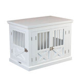 zoovilla Merry Products Triple Door Medium Dog Crate, Dog Kennel, Dog Cage, White zoovilla