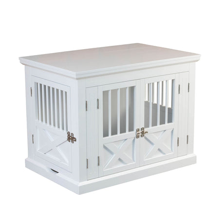 zoovilla Merry Products Triple Door Medium Dog Crate, Dog Kennel, Dog Cage, White zoovilla