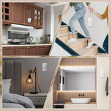 Motion Sensor Switch with Outlet, ASOFTY PIR Wireless Motion Sensor Plug with Light Sensor, Adjustable Sensitivity, IP54 Waterproof, Auto Activated ASOFTY