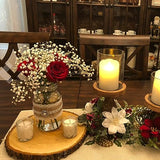 Wilson Wood Slice 4 Pack Basswood Round Rustic, Sanded Side, 9-12" Diameter, for Wedding Centerpiece, Babyshowers, DIY Projects, Table Chargers, Wilson