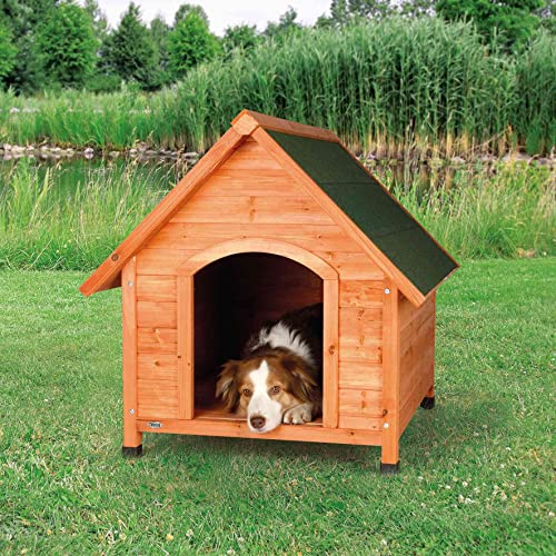 TRIXIE natura Cottage Dog House | Large 32.5 x 39.75 x 34.25 inch - WoodArtSupply