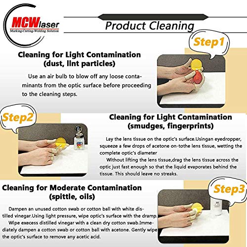 MCWLaser CO2 Laser Lens PVD ZnSe Dia: 20mm FL: 2"/50.8mm for Co2 Laser Engraver Cutter 40W 50W 60W 80W 100W - WoodArtSupply