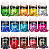 LEOBRO Holographic Chunky Glitter, 15 Colors Glitter, Craft Glitter for Resin, Nail Glitter, Festival Cosmetic Hair Face Body Glitter, Glitter Flakes LEOBRO