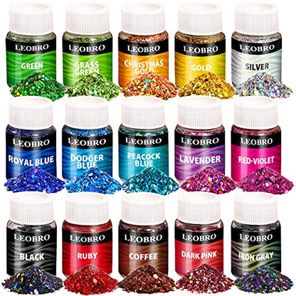 Holographic Chunky Glitter, 160G/5.64OZ Craft Glitter for Resin, Metallic  Iridescent Chunky Glitter Sequin Flake, Cosmetic Glitter for Makeup Body