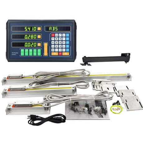 Baykunl18" 20" 36" Digital Readout 3 Axis DRO Display for Bridgeport Milling Lathe Machine 470mm+520mm+920mm Travel Length, US Stock Baykunl