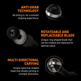 ARBORTECH Ball Gouge | Ø 30 mm Spherical Shaped Wood Gouge Power Carving Attachment for Angle Grinder | BAL.FG.2000 ARBORTECH