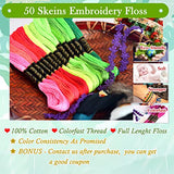 Embroidery Floss Rainbow Color 50 Skeins Per Pack Cross Stitch Threads Friendship Bracelets Floss Crafts Floss LE PAON