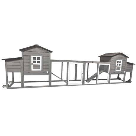 PetsCosset 158in Chicken Coop Wooden Indoor Outdoor for 1-6 Chickens Extension Chicken Houses with Removable Tray Nesting Box and Run（Set of Two）, PetsCosset