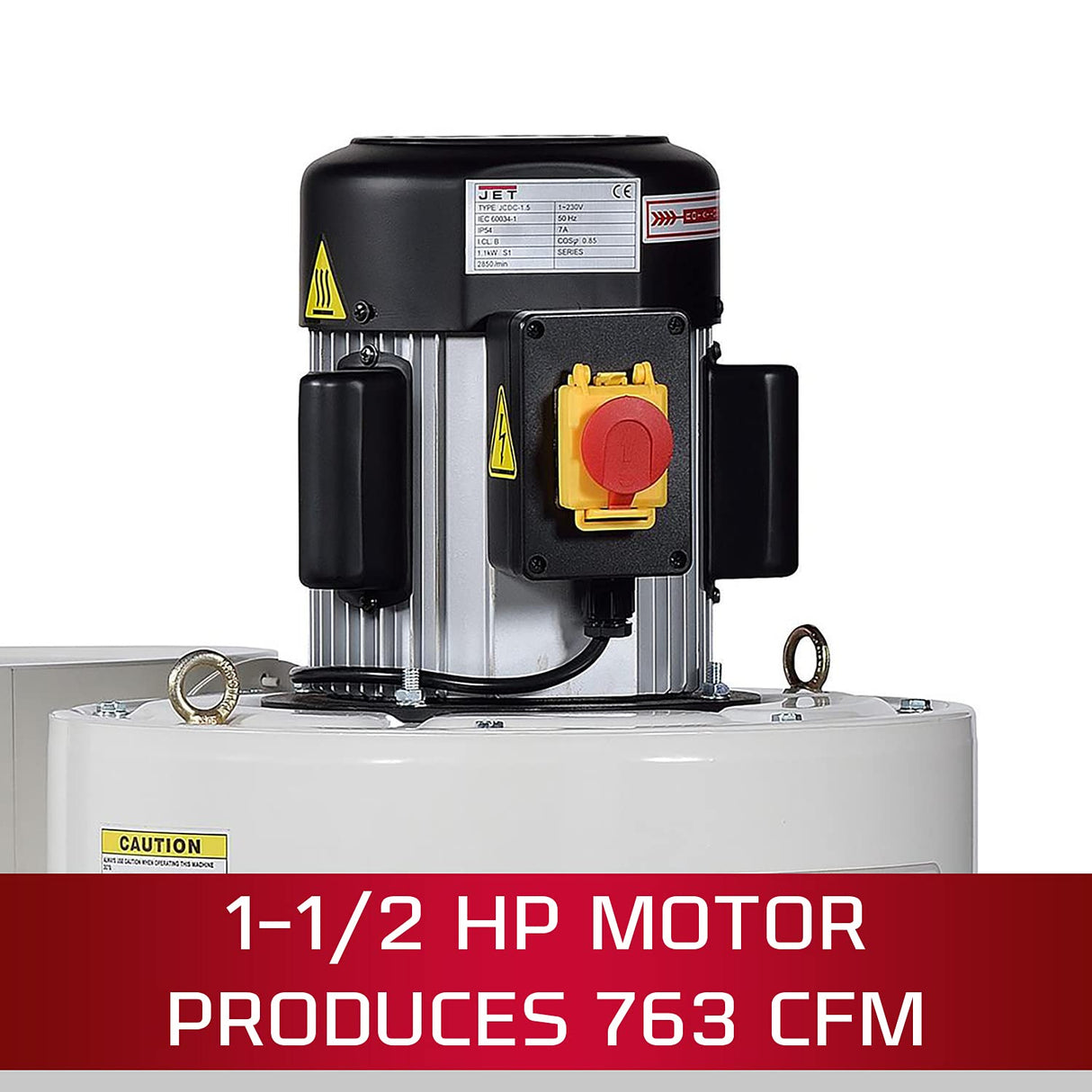 JET JCDC-1.5 Cyclone Dust Collector, 2-Micron Filter, 763 CFM, 1-1/2HP, 1Ph 115V (717515) Jet