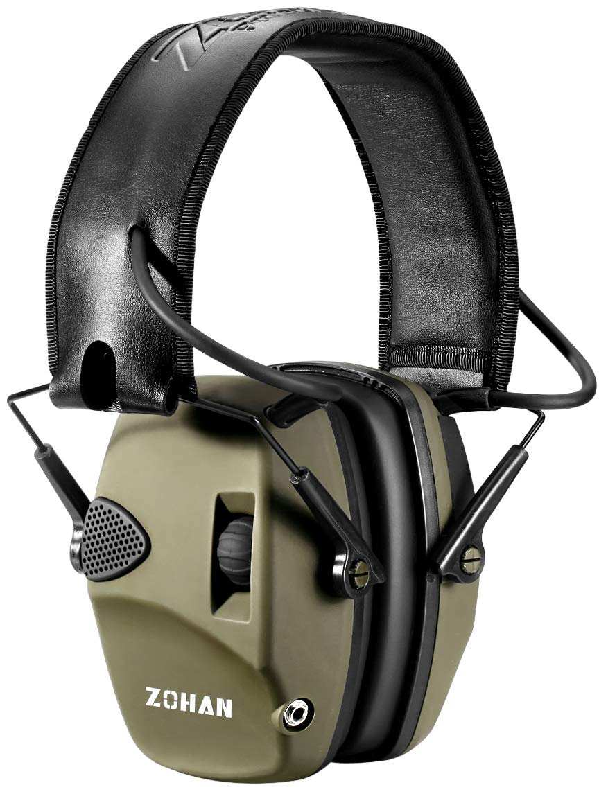 ZOHAN EM054 Electronic Shooting Ear Protection with Sound Amplification, Slim Active Noise Reduction Earmuffs for Gun Range - WoodArtSupply