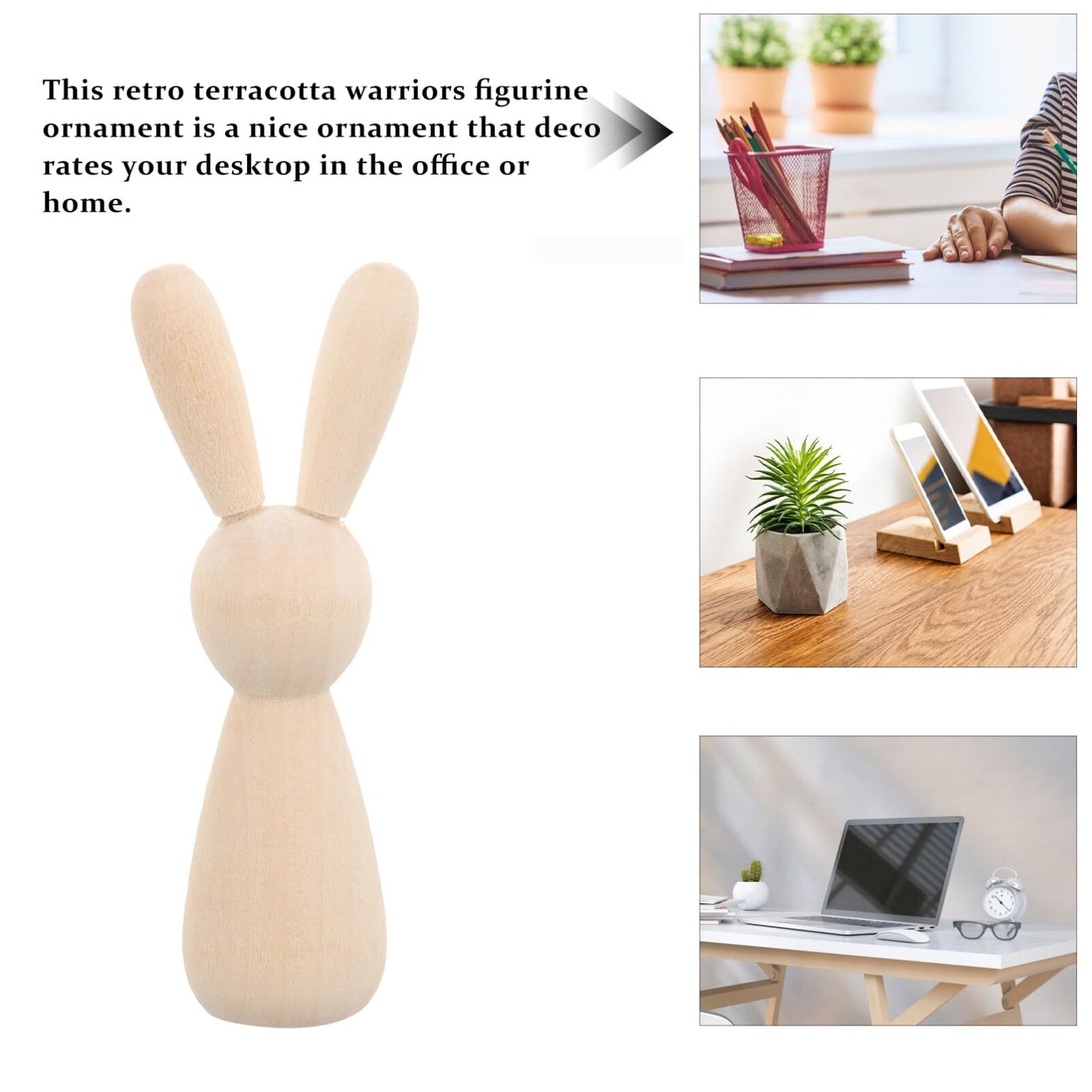 VILLCASE 10pcs House Decorations for Home Wooden Playset Home Accessories Decor Shelf Decorations Wooden Toys Wooden Rabbits Unfinished Wood Peg