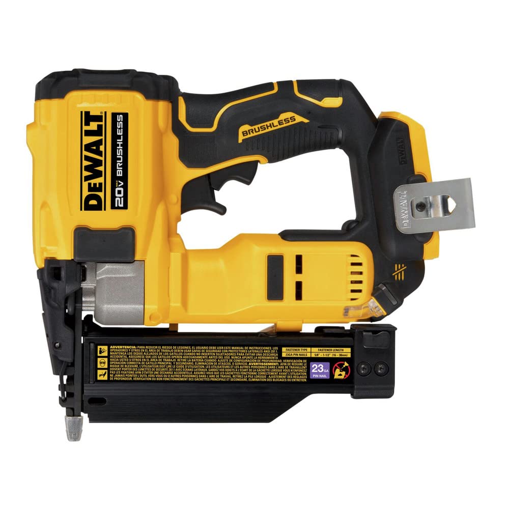DEWALT ATOMIC Compact Series™ 20V MAX* Brushless Cordless 23 Ga. Pin Nailer (Tool Only) (DCN623B) DEWALT