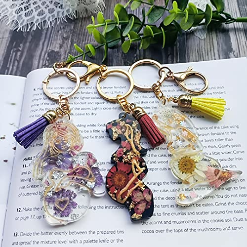 Pregnant Mom Keychain Epoxy Resin Silicone Molds with Hanging Hole Mama to Be Tags Pendant Charms 3-Bundle 2.9inch Length FUNSHOWCASE