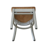 IC International Concepts International Concepts Emily Side, Set of 2 Chair, Distressed Hickory/Stone IC International Concepts