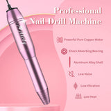 Alety Electric Nail Drill Kit, Portable Electric Nail File for Acrylic Gel Nails, Professional Nail Drill Machine Efile Manicure Pedicure Tools with Alety