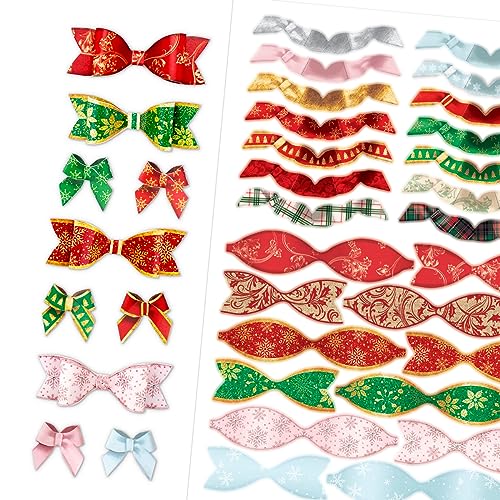 Katy Sue Christmas Flower Pots Card Making Kit - Contains 8 Cards & Envelopes, 4 Sheets Christmas Decoupage, 1 Sheet Decoupage Bows & 2 Sheets Foiled Katy Sue