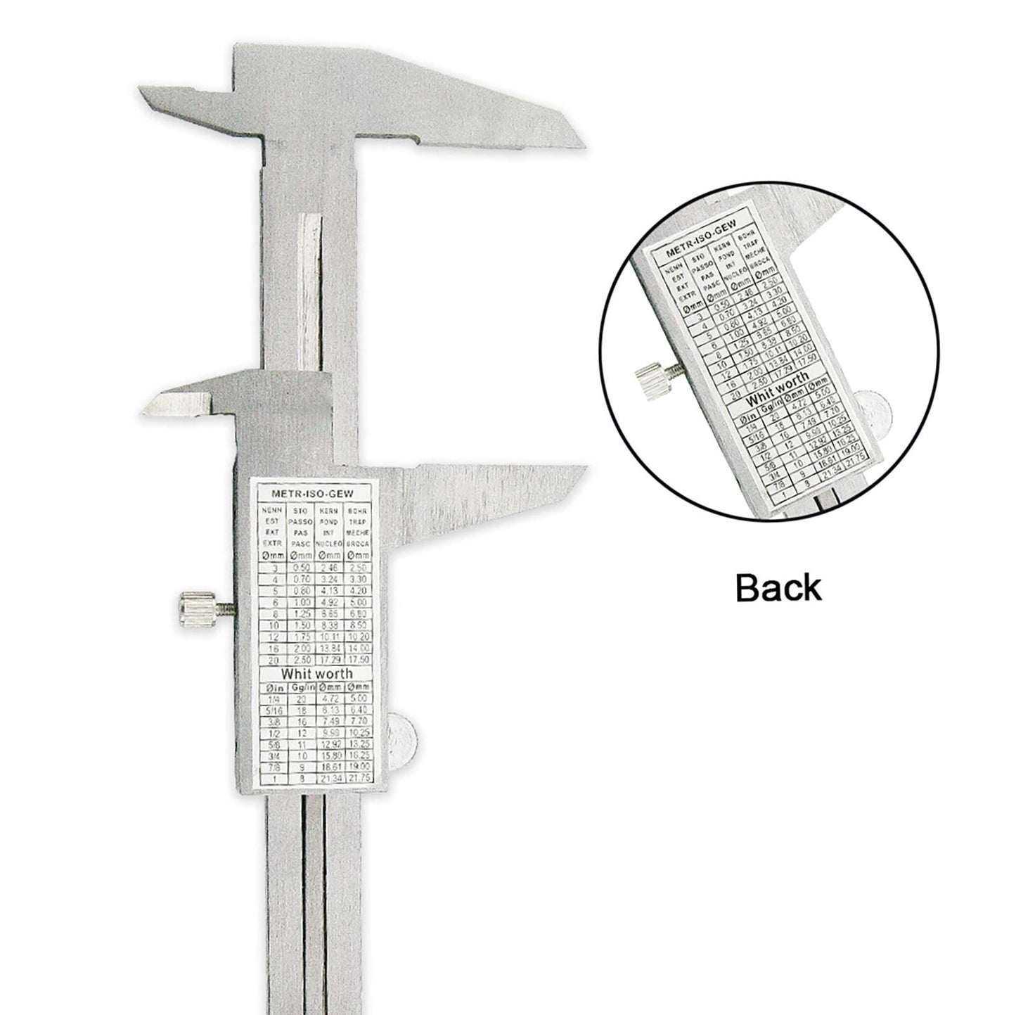 Simhevn Vernier Caliper, 0-6inch/0-150mm Manual Micrometer Caliper, Stainless Steel Non Digital Caliper,0.02mm/0.001" High Precision Caliper, Durable - WoodArtSupply