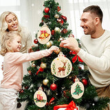 Large Size 7" Wooden Christmas Ornaments to Paint, DIY Blank Unfinished Round Wood Discs Ornament for Crafts Hanging Decorations(10PCS) Sophena