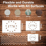 American Flag Stencil Star Stencils for Painting Union 50 Stars 1776 Military We The People Template for Flag Patriotic Wood Burning Stencils for Pkqon