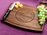 Straga Personalized Cutting Boards | Handmade Wood Engraved Charcuterie | Custom Wedding, Anniversary, Housewarming Gift for Couples Straga