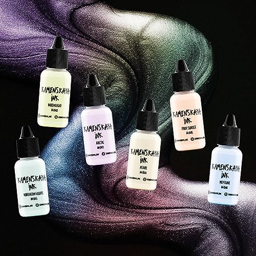 KAMENSKAYA Pearl Alcohol Ink Set - 6 Alcohol Inks, 0.51 fl oz (15 ml) Each - WoodArtSupply