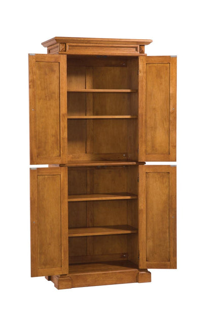 Homestyles Storage Pantry with Drawer and Adjustable Shelves 72 Inches High by 30 Inches Wide Distressed Oak