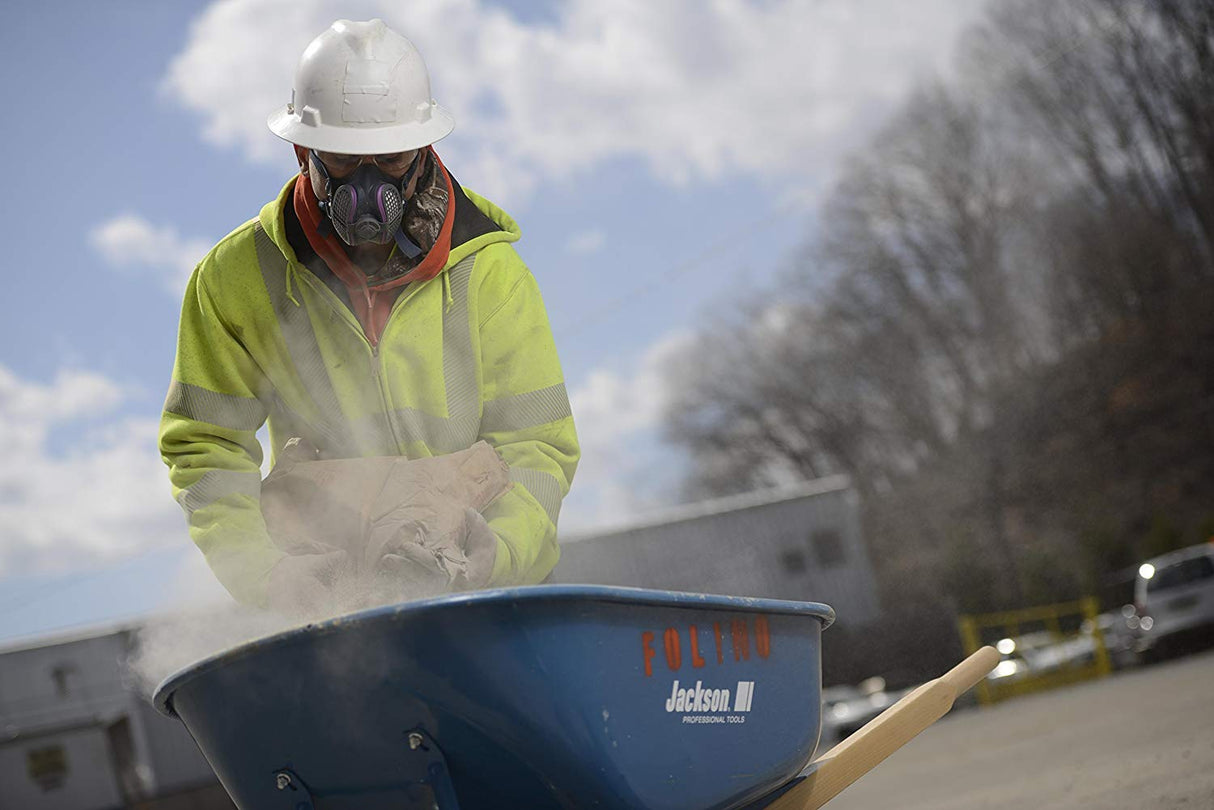 GVS Elipse P100 Dust Half Mask Respirator with replaceable and reusable filters included, Blue GVS