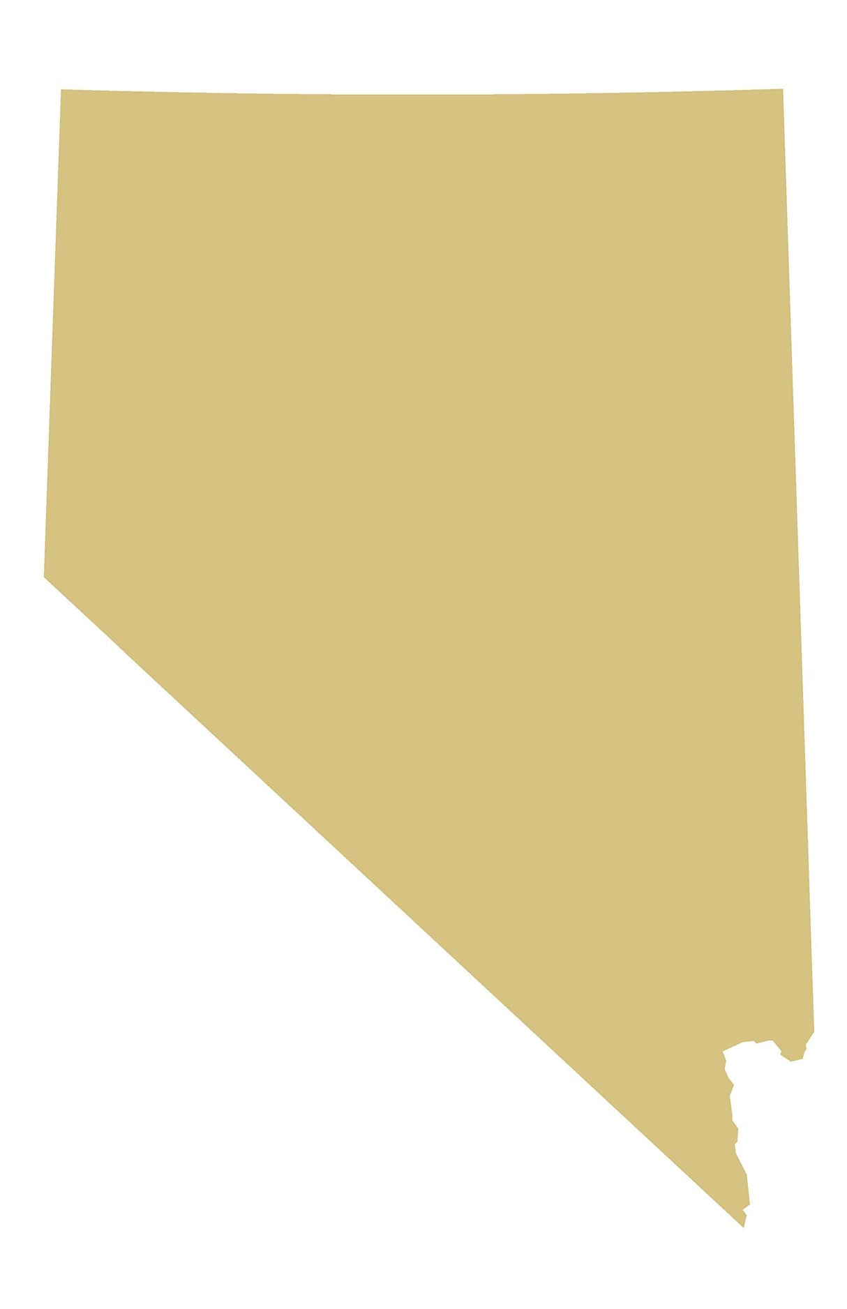 Nevada Cutout Unfinished Wood State Home Decor Everyday Sports Door Hanger MDF Shape Canvas Style 1 (6") Diverse Woodworking