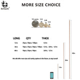 50 PCS Dowel Rods Wood Sticks Wooden Dowel Rods - 1/4 x 12 Inch Unfinished Bamboo Sticks - for Crafts and DIYers DaTpuik