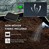 Outsunny Raised Garden Bed with Trellis, 2 Tier Wooden Elevated Planter Box with Legs and Metal Corners, for Vegetables, Flowers, Herbs, Natural Outsunny