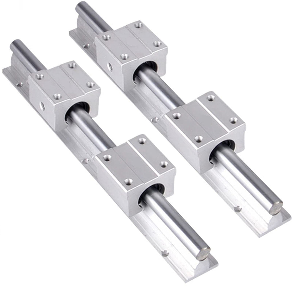 GUWANJI Linear Rail 2 PCS SBR20-1500mm Linear Slide Rails and 4 PCS SBR20UU Square Type Bearing Blocks, SBR20 Linear Rail Kit for Automated Machines GUWANJI