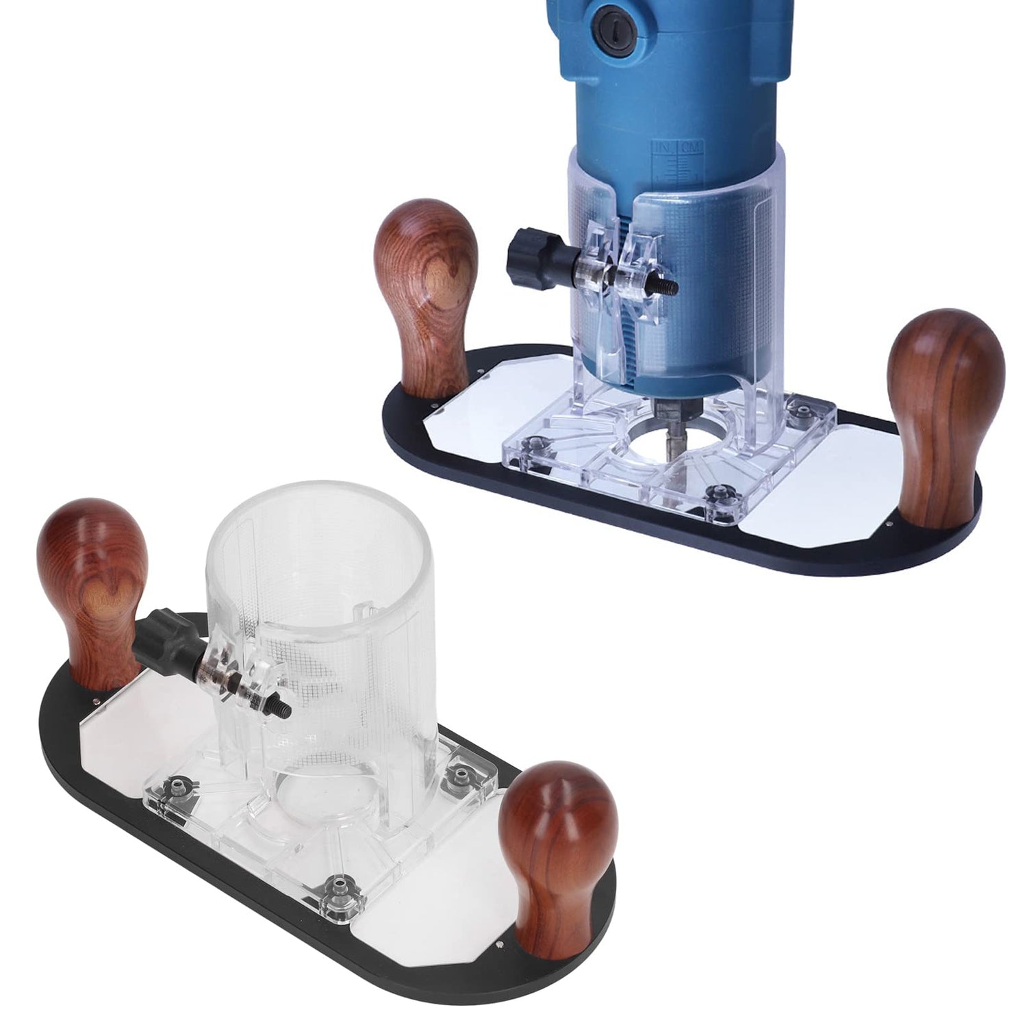 FTVOGUE Woodworking Trimmer Router Base Transparent Plastic Base Power Tool for 65mm Trimming Machine, Other Power Tool Accessories FTVOGUE