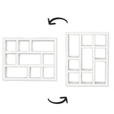 Ilyapa Rustic Wood Knick Knack Floating Shelf Weathered White - Wall Mounted or Freestanding Farmhouse Decor Display Case for Essential Oils, Ilyapa