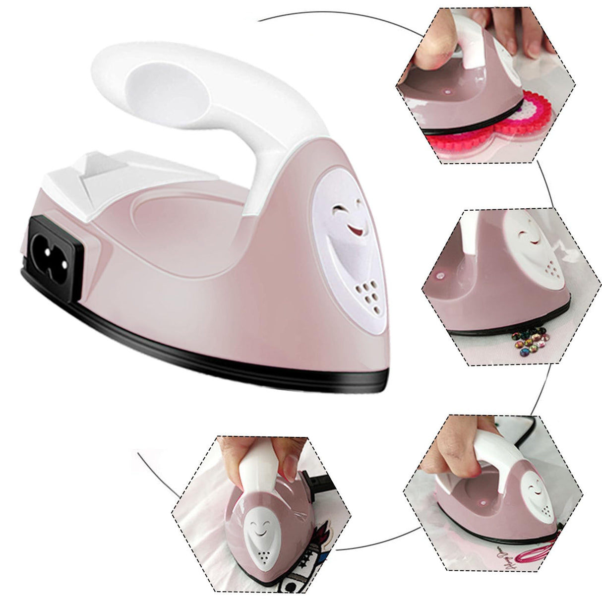 Mini Craft Iron Mini Iron Press,Mini Heat Press Machine for T Shirts Shoes and Hats Small Heat Transfer Vinyl Projects,Portable Travel Irons Mini Sagsro