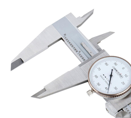 Accusize Industrial Tools 0-12 inch by 0.001 inch Precision Dial Caliper, Stainless Steel, in Fitted Box, P920-S212 Accusize Industrial Tools